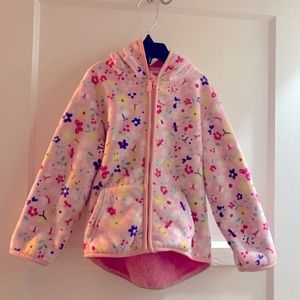 Pretty pink 3T coat with fleece inside for warmth